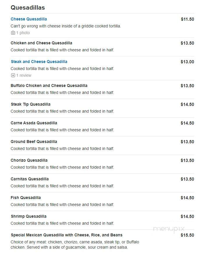 Major League Pizzeria & Spanish Food - Marshfield, MA menu_pic