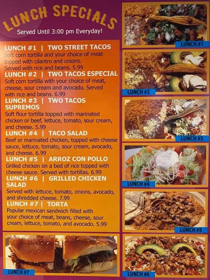 El Comal Taqueria - Louisville, KY menu_pic