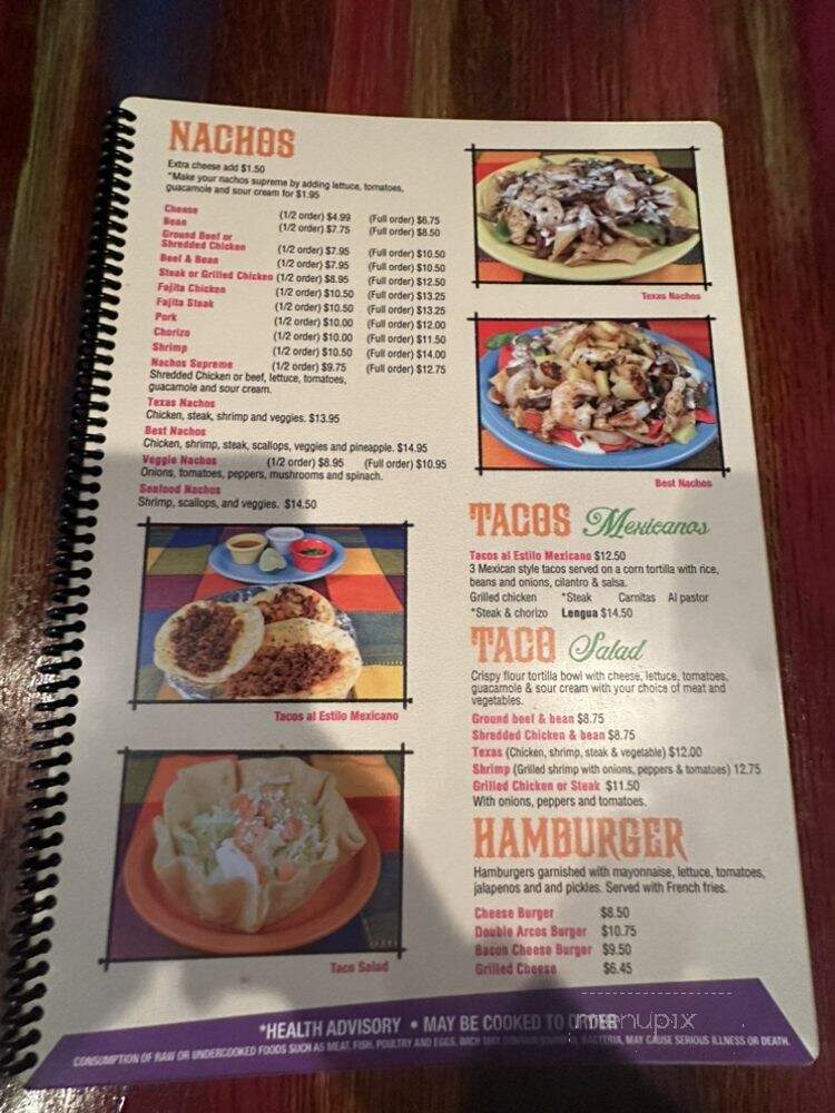 Los Arcos Mexican Restaurant Bar and Grill - Lula, GA menu_pic