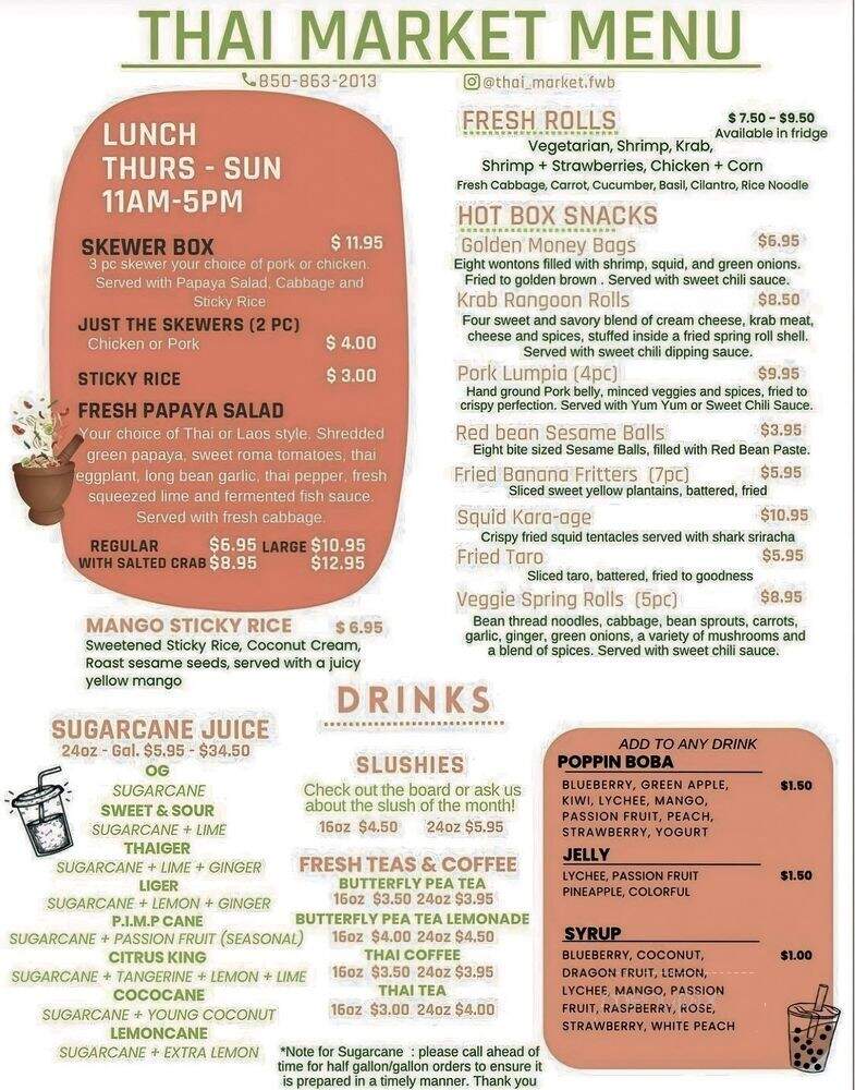 Thai Market - Fort Walton Beach, FL menu_pic