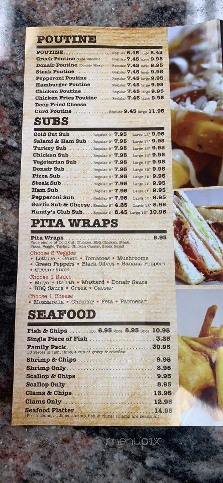 Randy's Pizza & Donair - Halifax, NS menu_pic