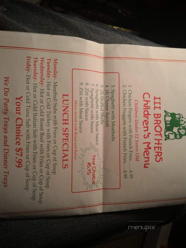 Three Brothers - Egg Harbor Township, NJ menu_pic