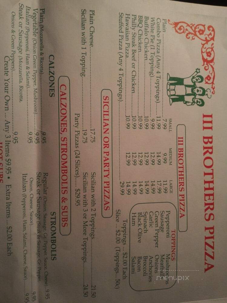 Three Brothers - Egg Harbor Township, NJ menu_pic