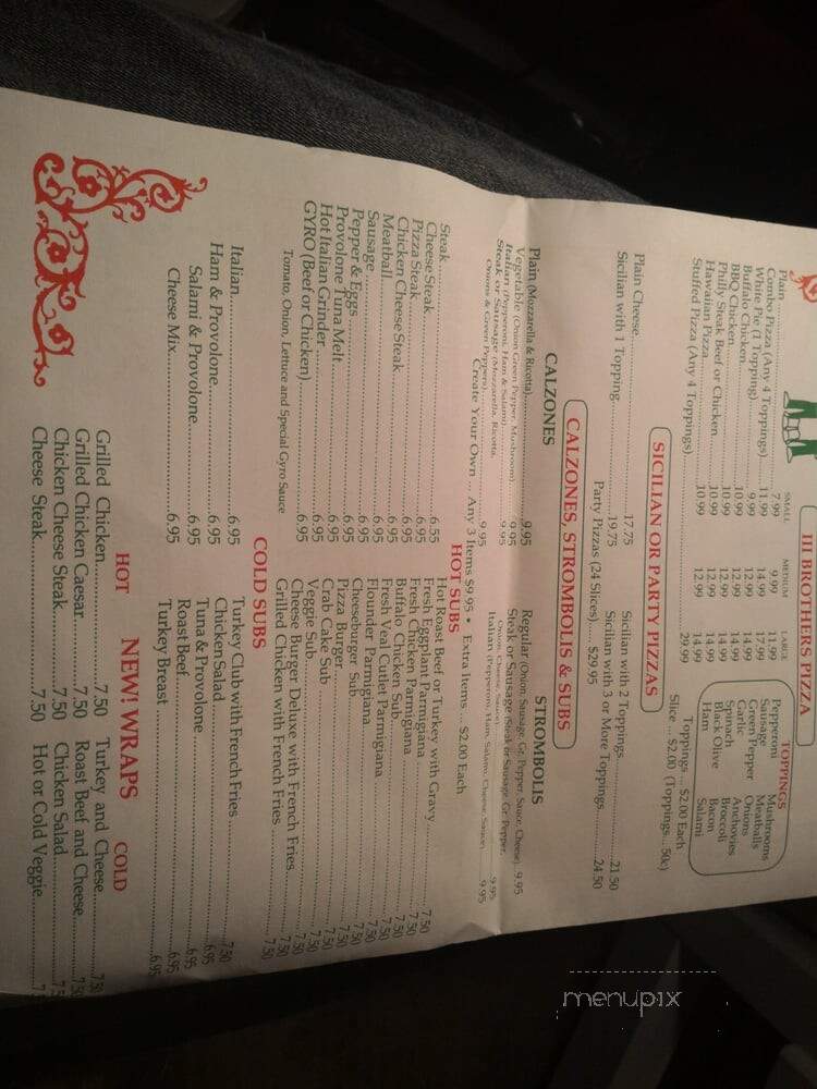 Three Brothers - Egg Harbor Township, NJ menu_pic