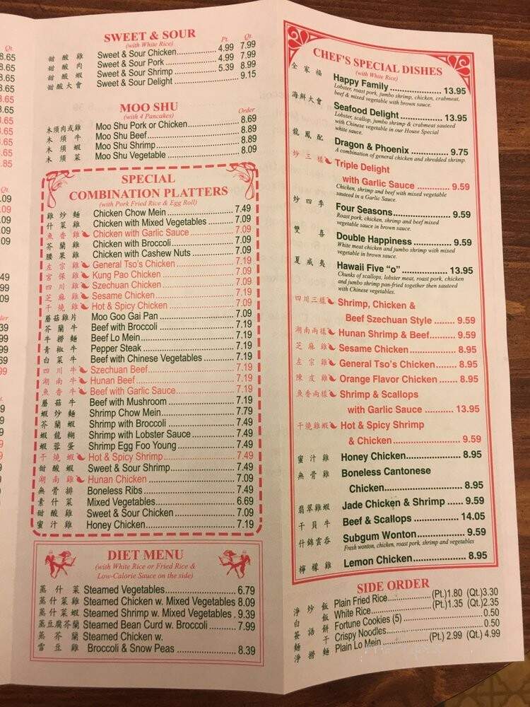 Dragon's Garden - Lynchburg, VA menu_pic