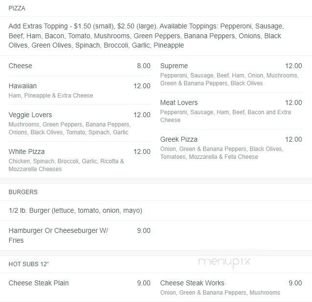 Old Mountain Tavern - Marlinton, WV menu_pic