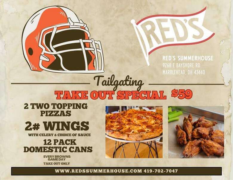 Red's Summerhouse - Marblehead, OH menu_pic
