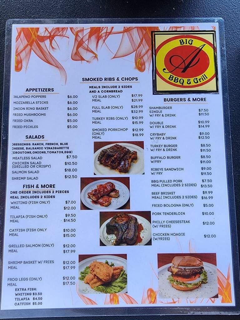 Big A BBQ & Grill - Miamisburg, OH menu_pic