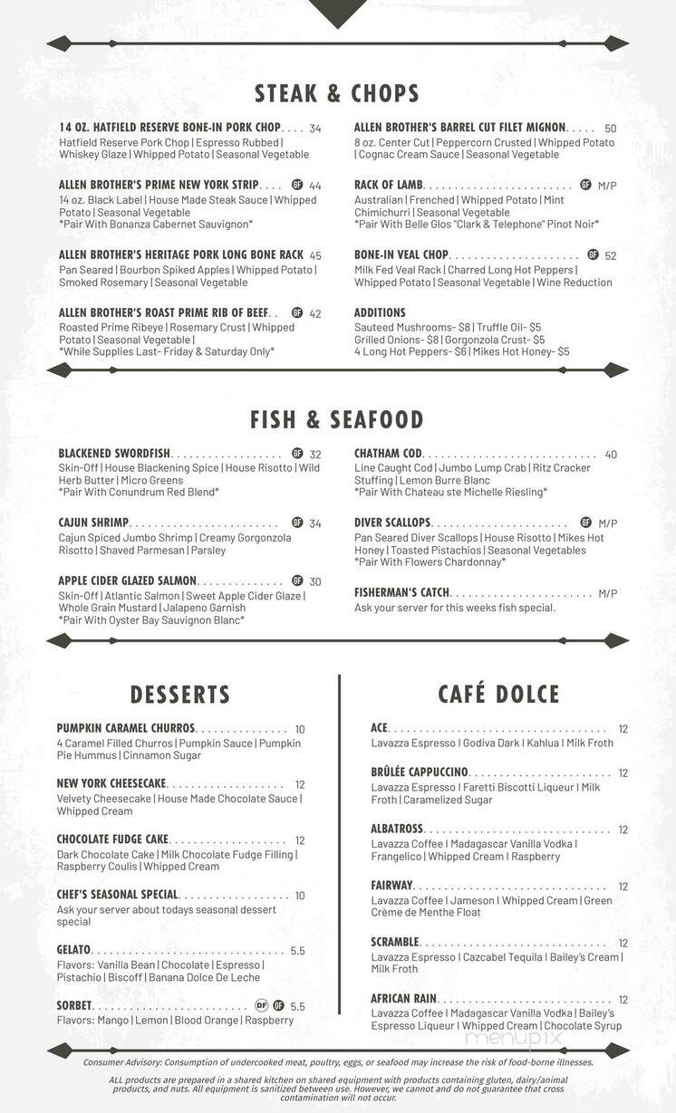 Country Club - Waterbury, CT menu_pic
