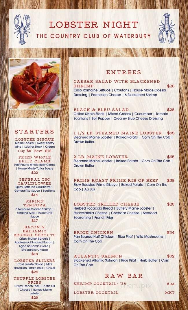 Country Club - Waterbury, CT menu_pic