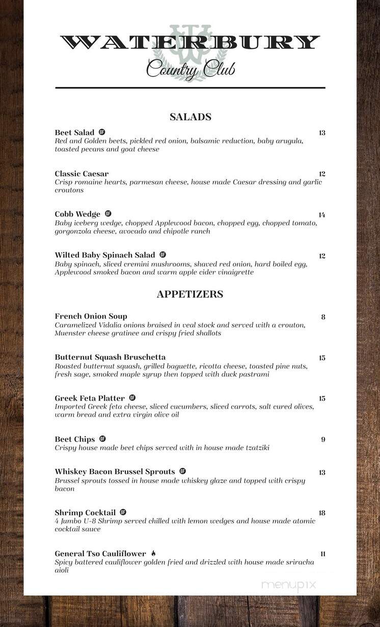 Country Club - Waterbury, CT menu_pic