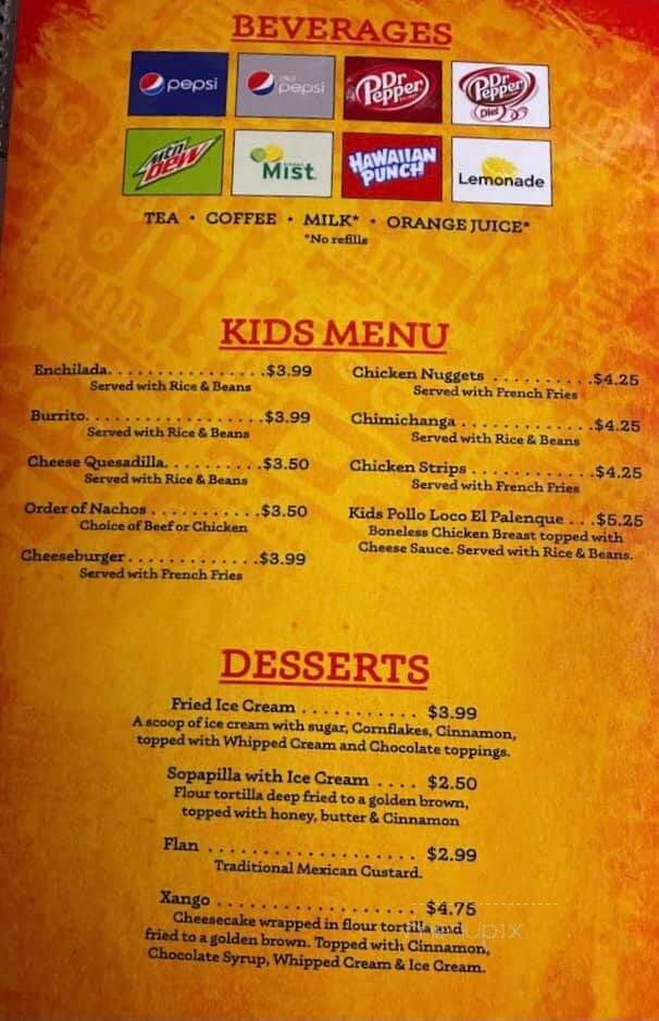 El Acapulco - Batesville, AR menu_pic