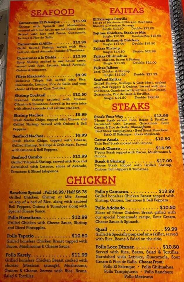 El Acapulco - Batesville, AR menu_pic