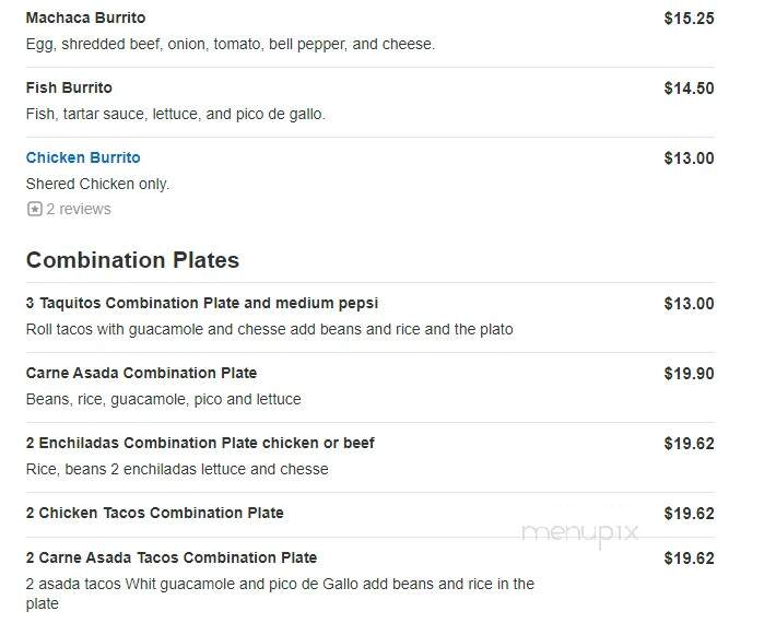 Aldanberto's Mexican Food - Carmichael, CA menu_pic
