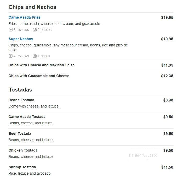 Aldanberto's Mexican Food - Carmichael, CA menu_pic