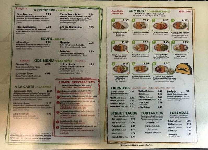 El Gran Taquito - Laveen, AZ menu_pic