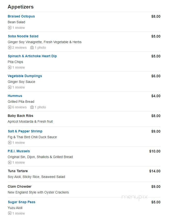 Isabella's Restaurant - Dedham, MA menu_pic