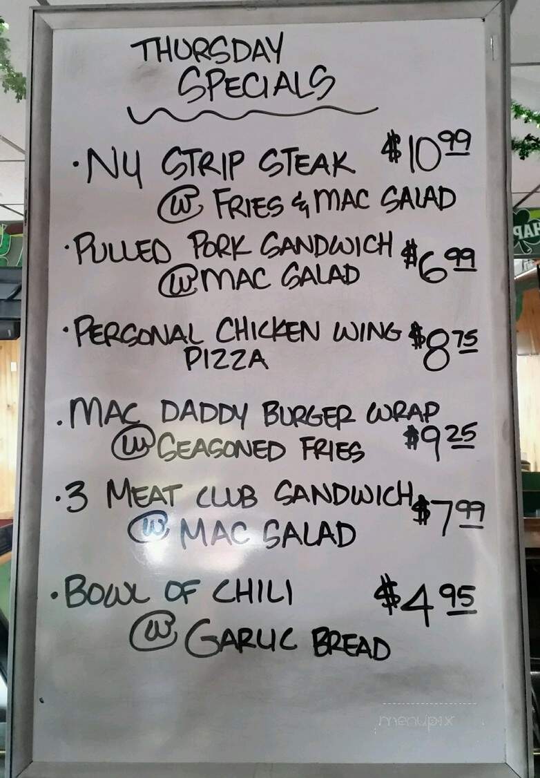 Oryans - Elmira Heights, NY menu_pic