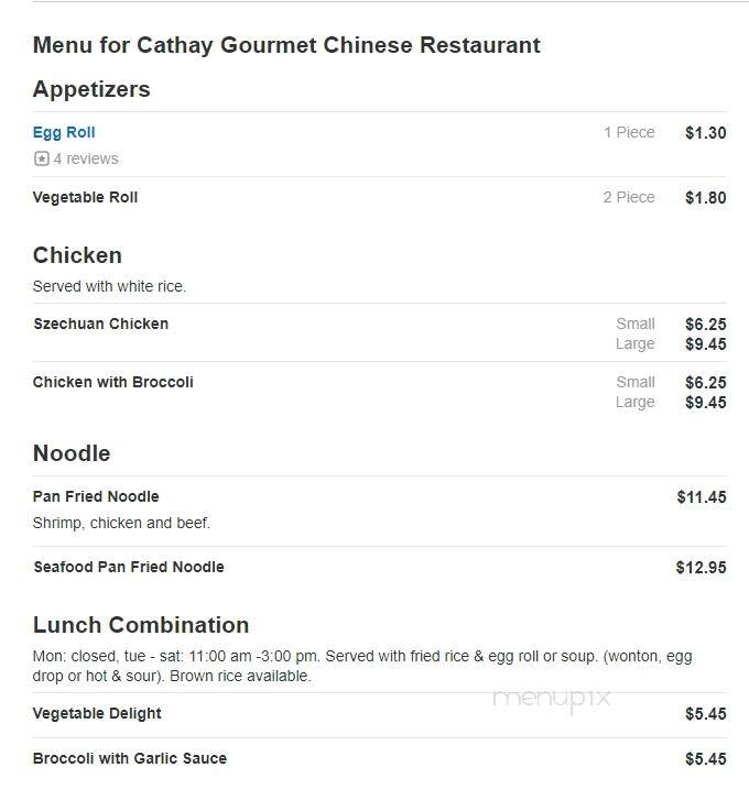 Cathay Gourmet Chinese Restaurant - Richmond, VA
