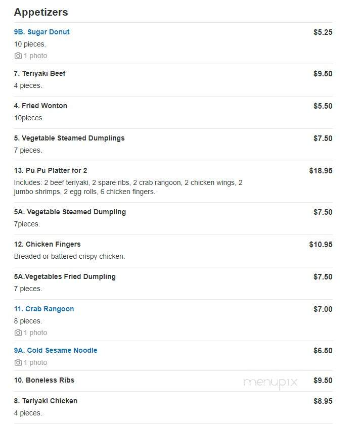 Wang's Kitchen - Wethersfield, CT menu_pic