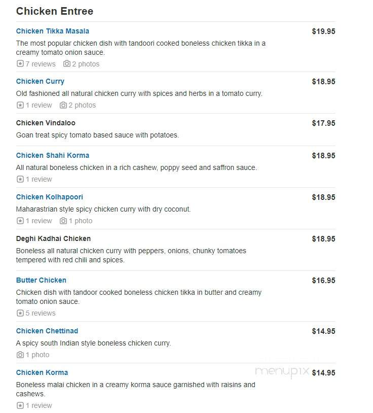 Tandoor Authentic Indian Cuisine - Morganville, NJ menu_pic