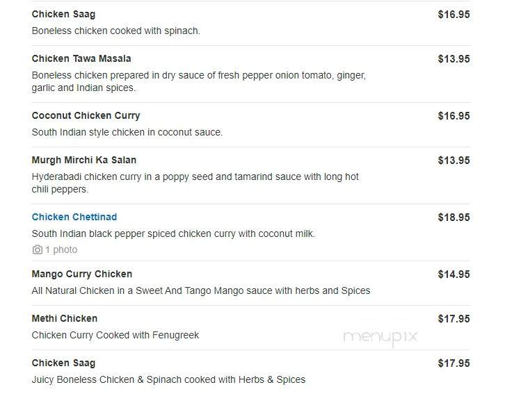 Tandoor Authentic Indian Cuisine - Morganville, NJ menu_pic