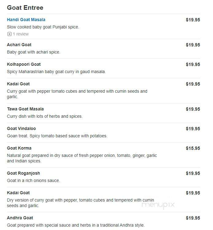 Tandoor Authentic Indian Cuisine - Morganville, NJ menu_pic