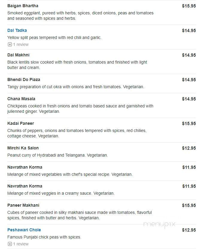 Tandoor Authentic Indian Cuisine - Morganville, NJ menu_pic
