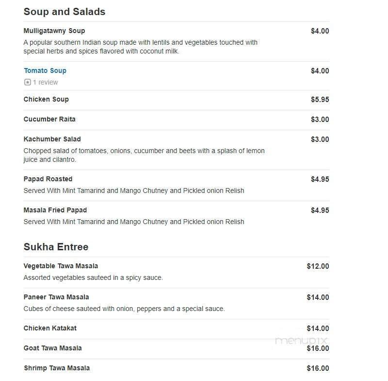 Tandoor Authentic Indian Cuisine - Morganville, NJ menu_pic