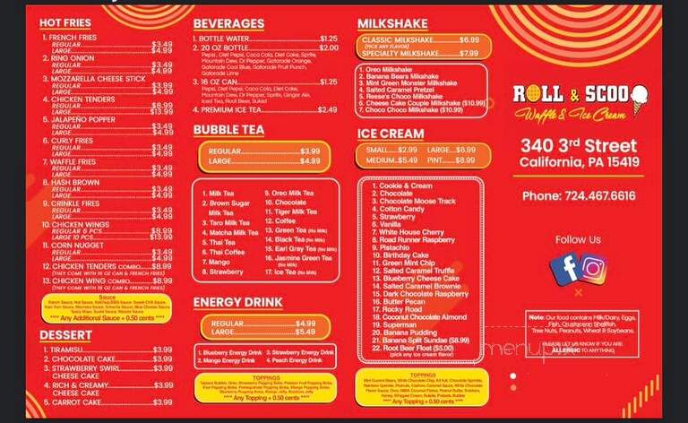 Roll & Scoop - California, PA menu_pic