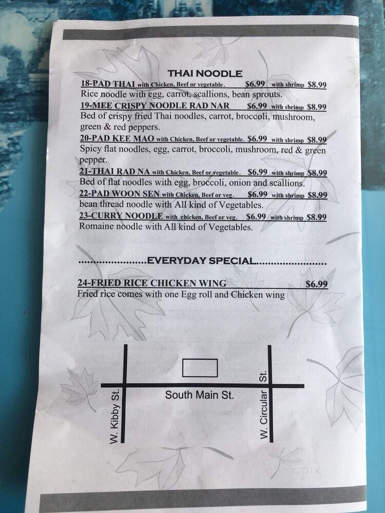 Thai Foods Carry Out - Lima, OH menu_pic