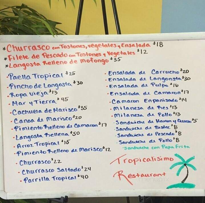 Tropicalisimo Restaurant and Lounge - Indianapolis, IN menu_pic