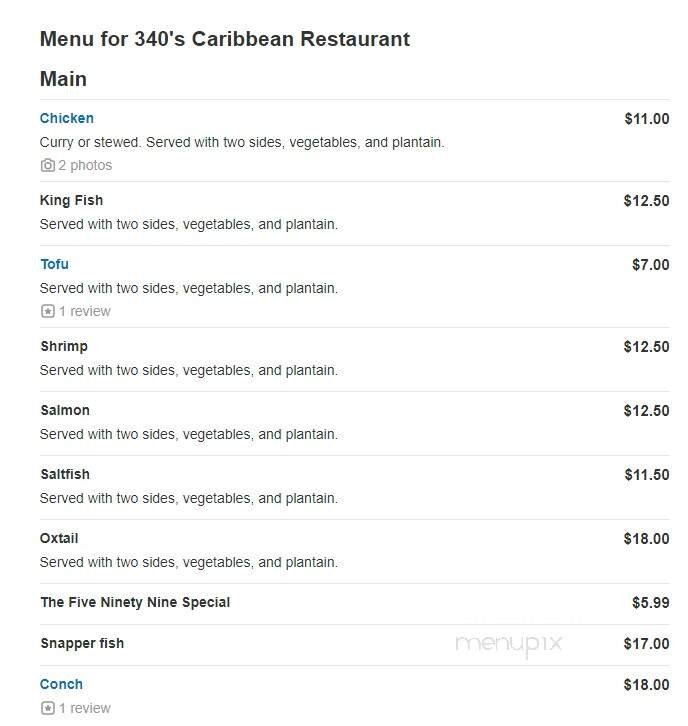 340 Caribbean Restaurant - Orlando, FL