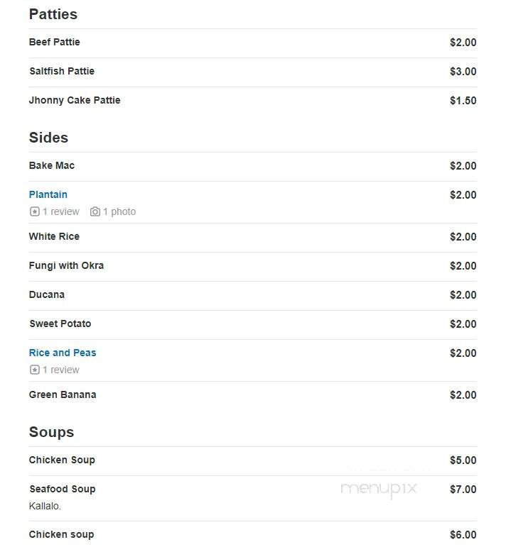 340 Caribbean Restaurant - Orlando, FL menu_pic