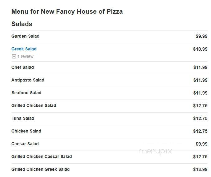 Fancy Pizza - South Grafton, MA menu_pic