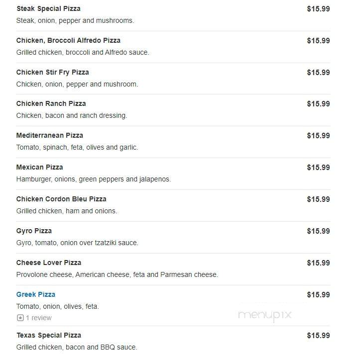 Fancy Pizza - South Grafton, MA menu_pic