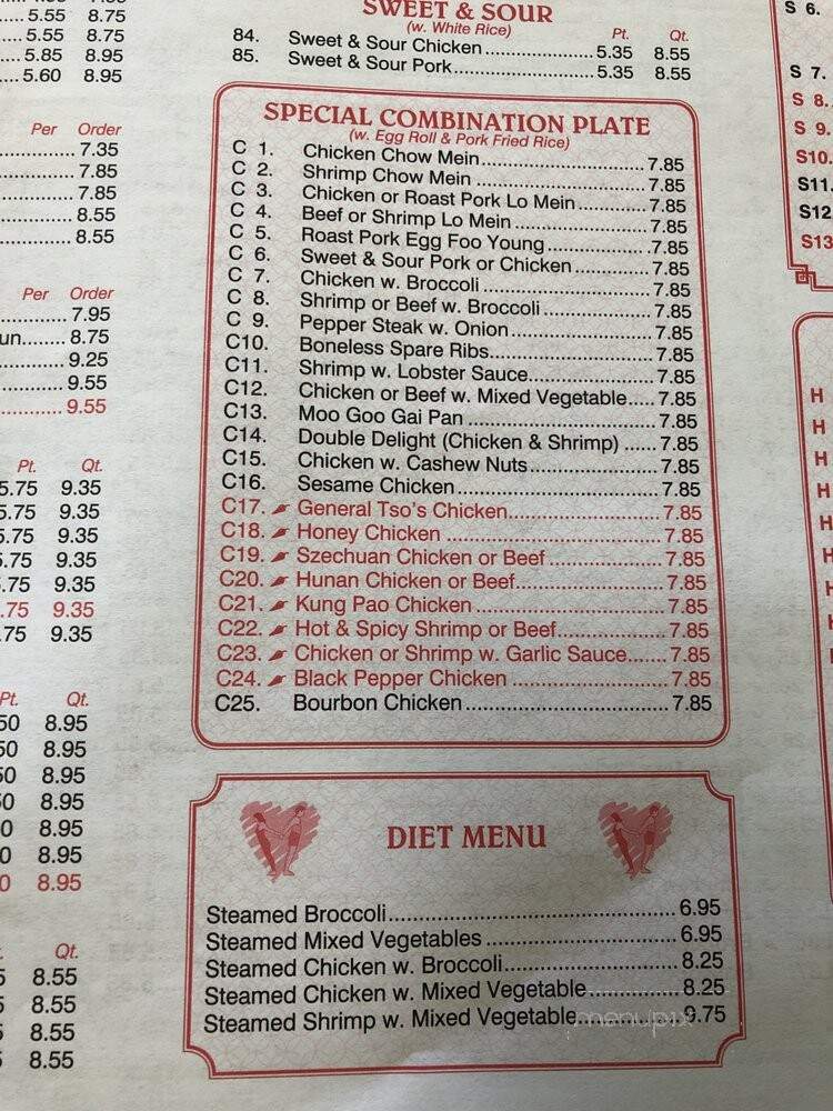 Great China - Wingate, NC menu_pic