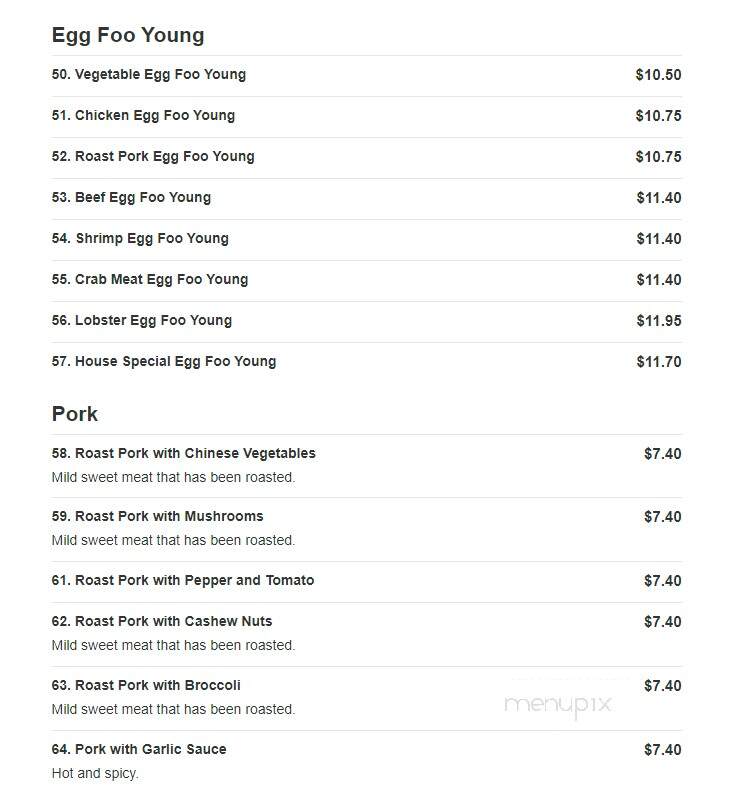 Kin's Wok - Petersburg, VA menu_pic