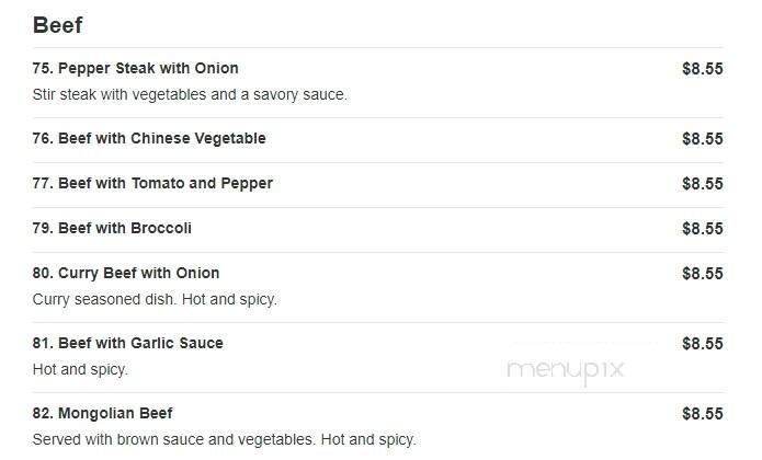 Kin's Wok - Petersburg, VA menu_pic