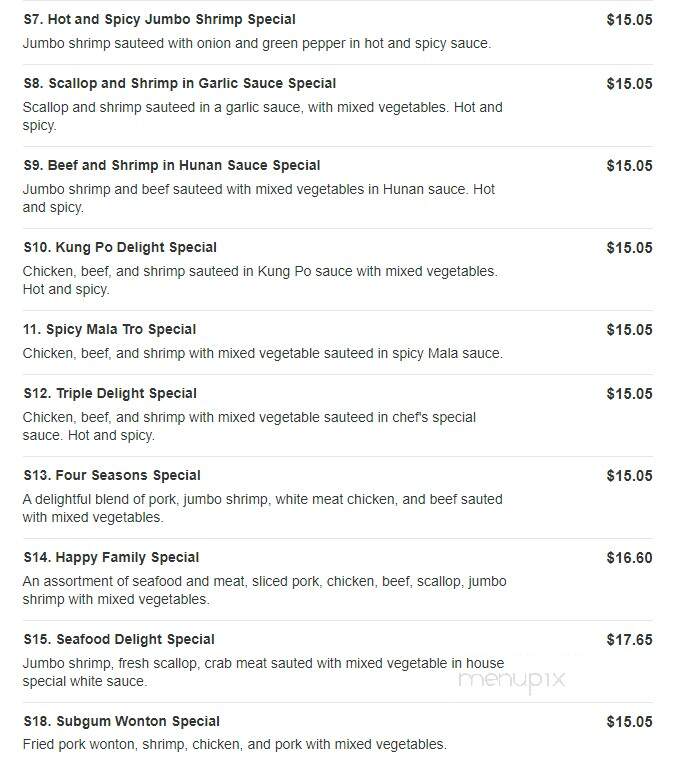 Kin's Wok - Petersburg, VA menu_pic