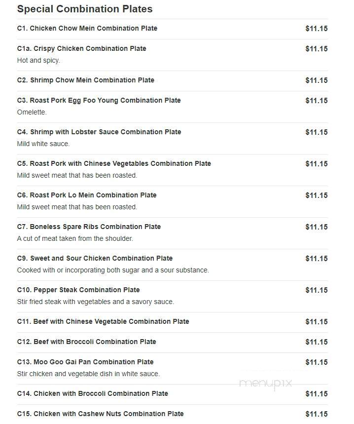 Kin's Wok - Petersburg, VA menu_pic