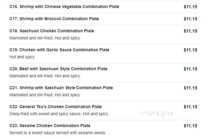 Kin's Wok - Petersburg, VA menu_pic