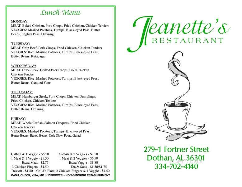 Jeanette's Restaurant - Dothan, AL