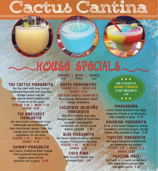 Cactus Cafe & Coyote Cantina - Foley, AL menu_pic