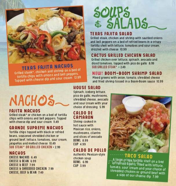 Cactus Cafe & Coyote Cantina - Foley, AL menu_pic