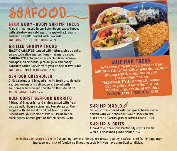 Cactus Cafe & Coyote Cantina - Foley, AL menu_pic