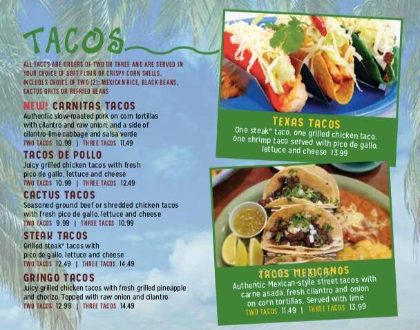 Cactus Cafe & Coyote Cantina - Foley, AL menu_pic