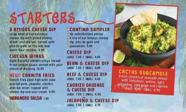 Cactus Cafe & Coyote Cantina - Foley, AL menu_pic