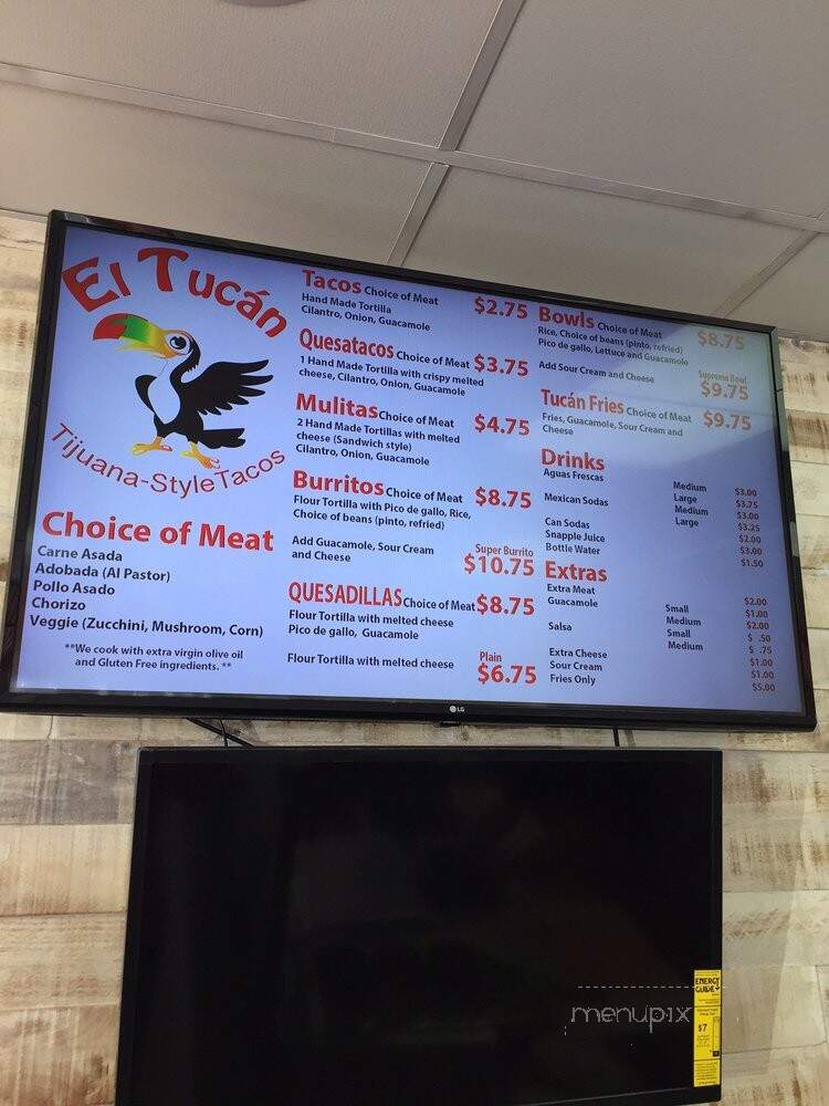 El Tucan Restaurant - Richmond, CA menu_pic