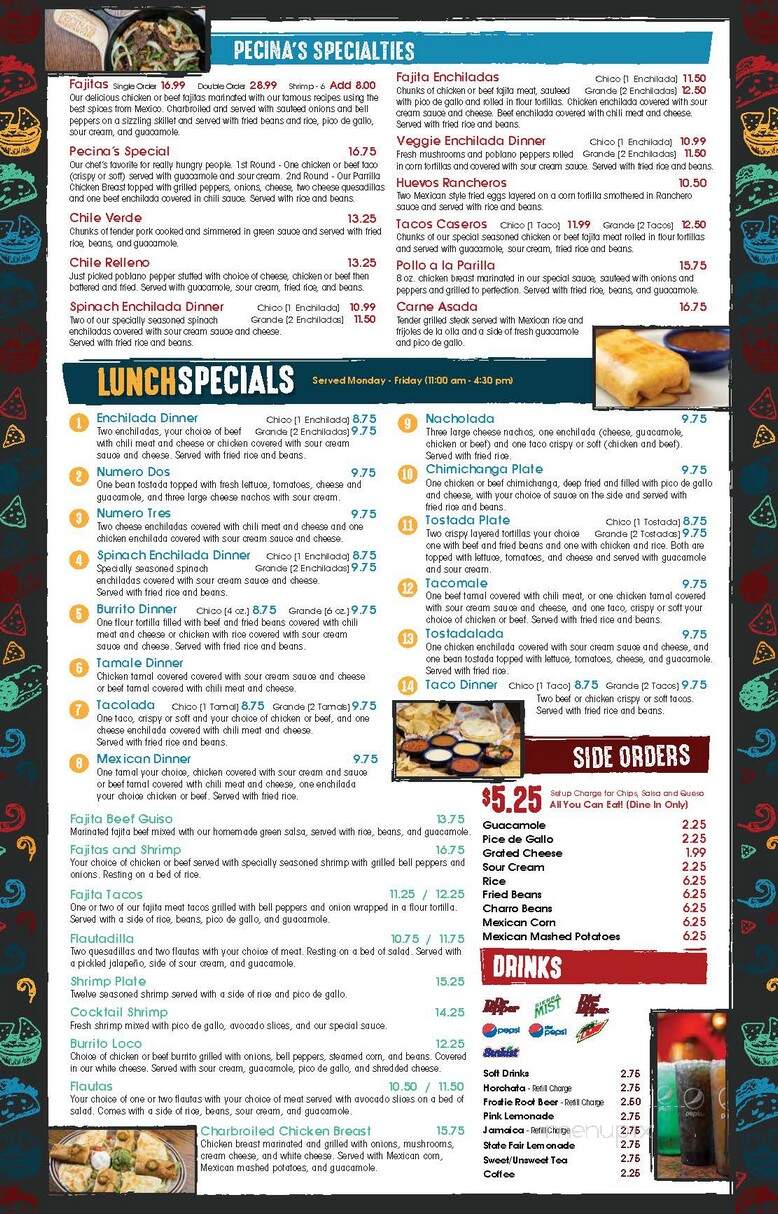 Pecinas - El Reno, OK menu_pic
